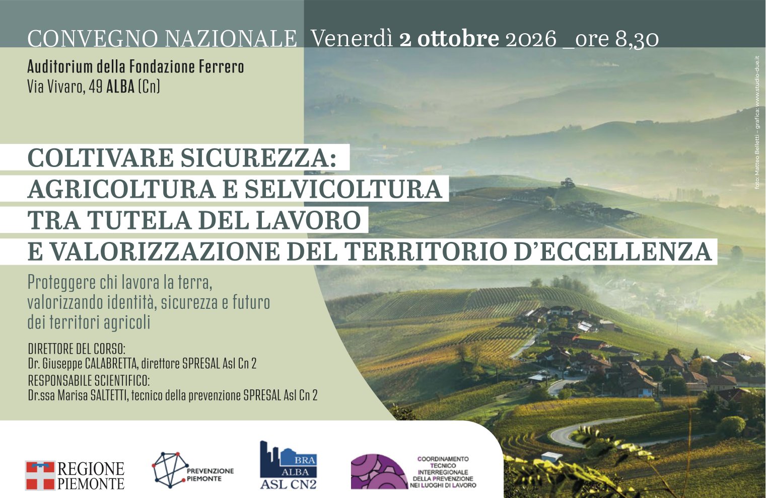 Convegno nazionale Coltivare sicurezza - Alba 2 ottobre 2026